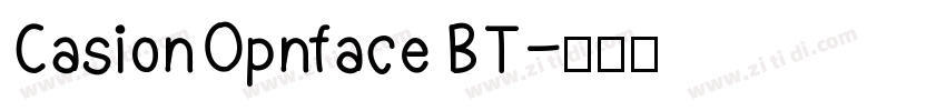 CasionOpnface BT字体转换